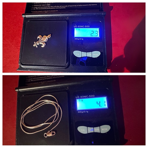 Sterling Silver Fleur-de-lis Pendant & Chain - Picture 14 of 16